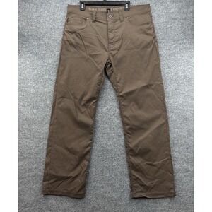 prAna Pants Mens 38x32 Brown Lightweight Outdoors Hiking Slim Fit Stretch
